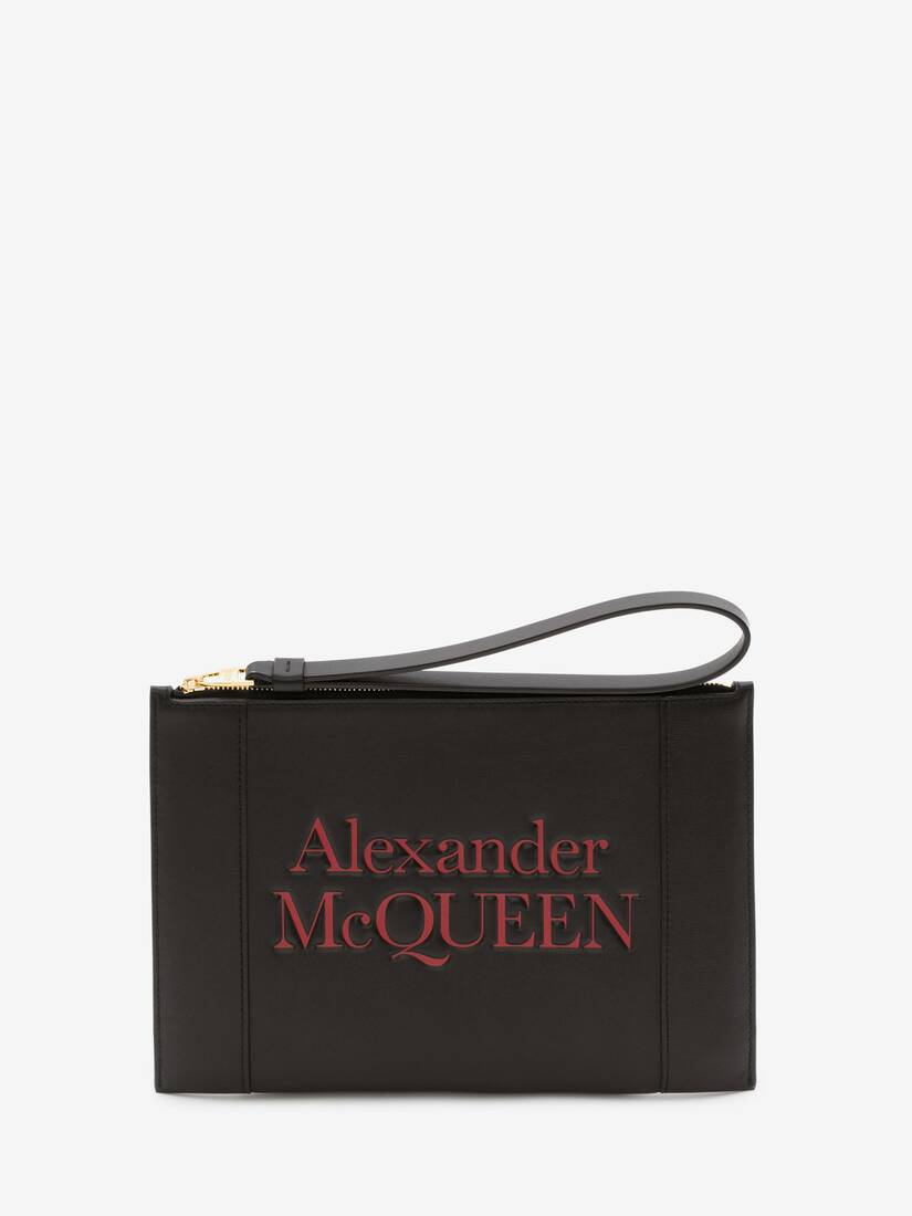 Carteras Alexander McQueen Signature Zipper Pouch Mujer - Negros - Mexico 283-OGJDPI